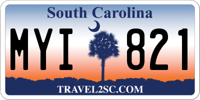 SC license plate MYI821