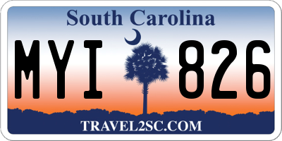 SC license plate MYI826