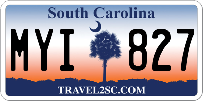 SC license plate MYI827