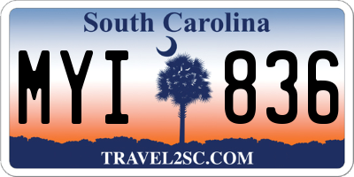 SC license plate MYI836
