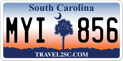 SC license plate MYI856