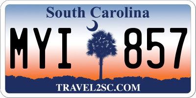 SC license plate MYI857