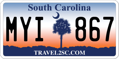 SC license plate MYI867