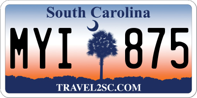 SC license plate MYI875