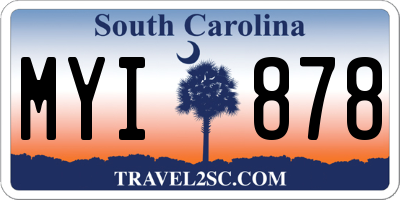 SC license plate MYI878