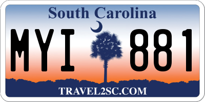 SC license plate MYI881