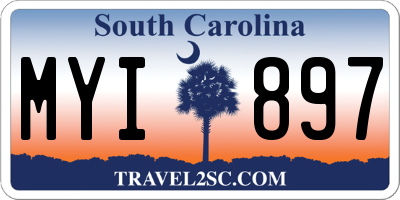 SC license plate MYI897