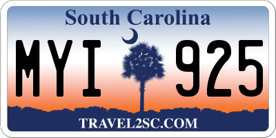 SC license plate MYI925