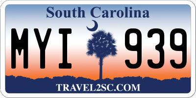 SC license plate MYI939