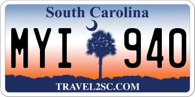 SC license plate MYI940