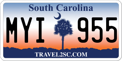 SC license plate MYI955