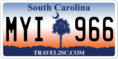 SC license plate MYI966