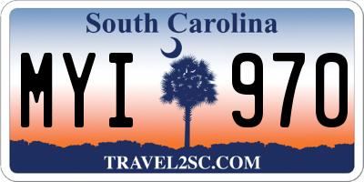 SC license plate MYI970