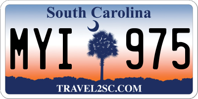 SC license plate MYI975