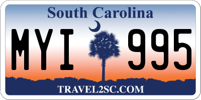 SC license plate MYI995