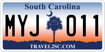 SC license plate MYJ011