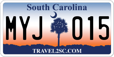 SC license plate MYJ015