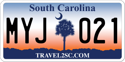 SC license plate MYJ021