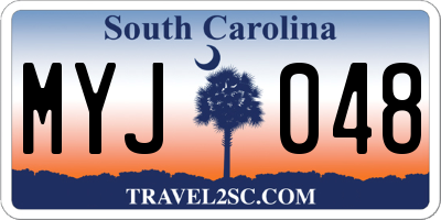 SC license plate MYJ048