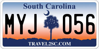 SC license plate MYJ056
