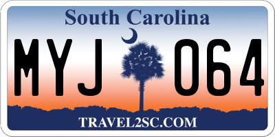 SC license plate MYJ064