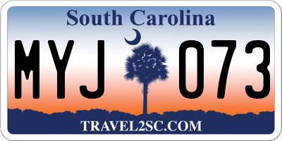 SC license plate MYJ073
