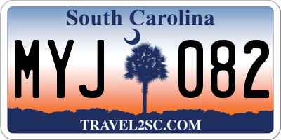 SC license plate MYJ082