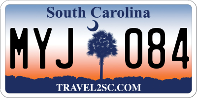 SC license plate MYJ084