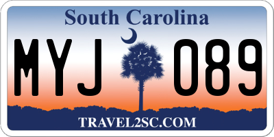 SC license plate MYJ089