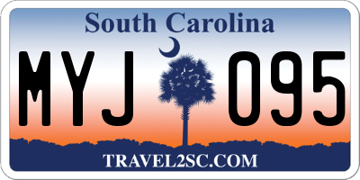 SC license plate MYJ095