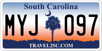 SC license plate MYJ097