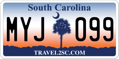 SC license plate MYJ099