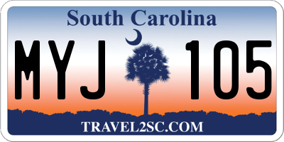 SC license plate MYJ105