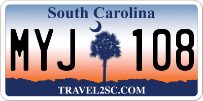 SC license plate MYJ108