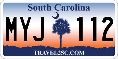 SC license plate MYJ112