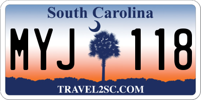 SC license plate MYJ118