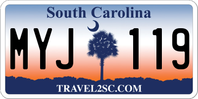 SC license plate MYJ119