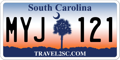 SC license plate MYJ121