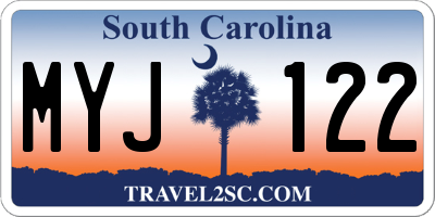 SC license plate MYJ122