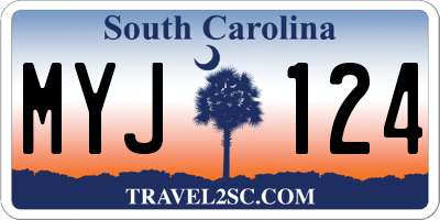 SC license plate MYJ124