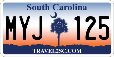 SC license plate MYJ125