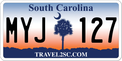 SC license plate MYJ127