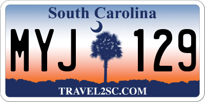 SC license plate MYJ129