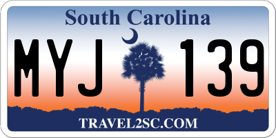 SC license plate MYJ139