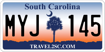 SC license plate MYJ145