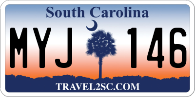 SC license plate MYJ146