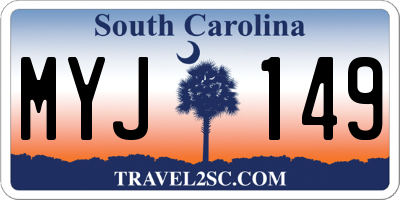 SC license plate MYJ149