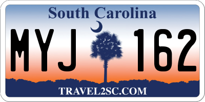 SC license plate MYJ162