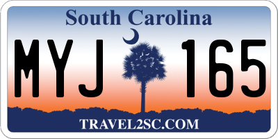 SC license plate MYJ165