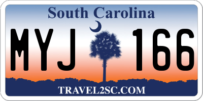 SC license plate MYJ166